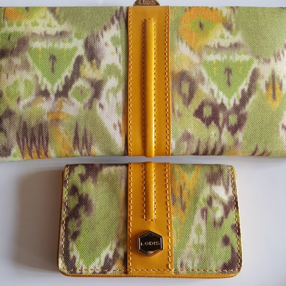 2 pcs. LODIS Wallet w/Matching Card Holder Set